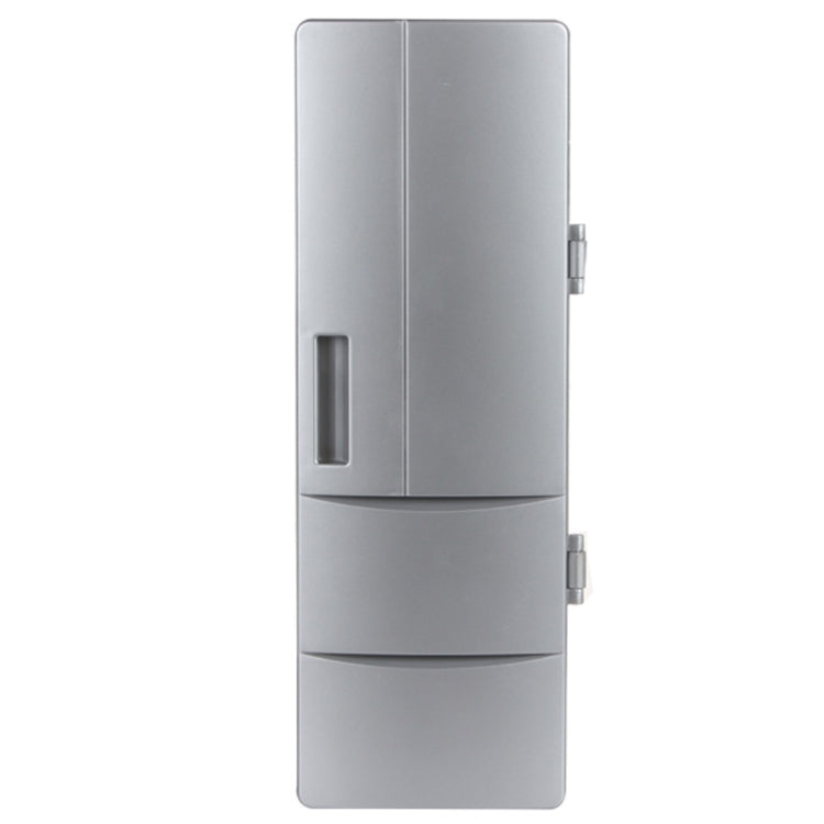 3.5W USB PC Mini Fridge Beverage Drink Cooler / Warmer, Size: 24.5 x 10.8 x 8.3cm(Silver)