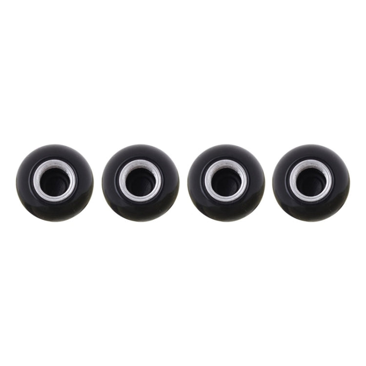 Universal 8mm American Billiards No.8 Ball Style Plastic Car Tire Valve Caps, Pack of 4(Black)