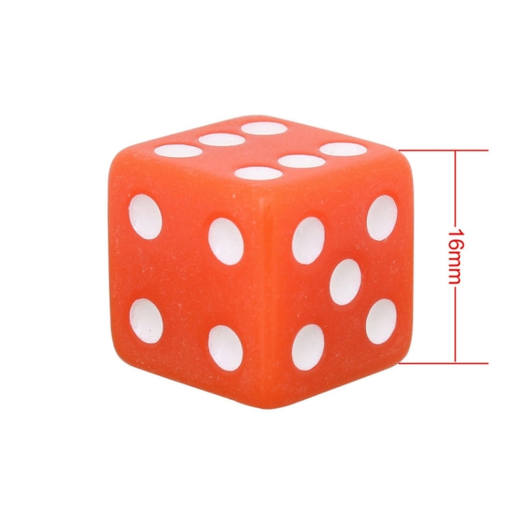 Universal 8mm Dice Style Plastic Car Tire Valve Caps, Pack of 4