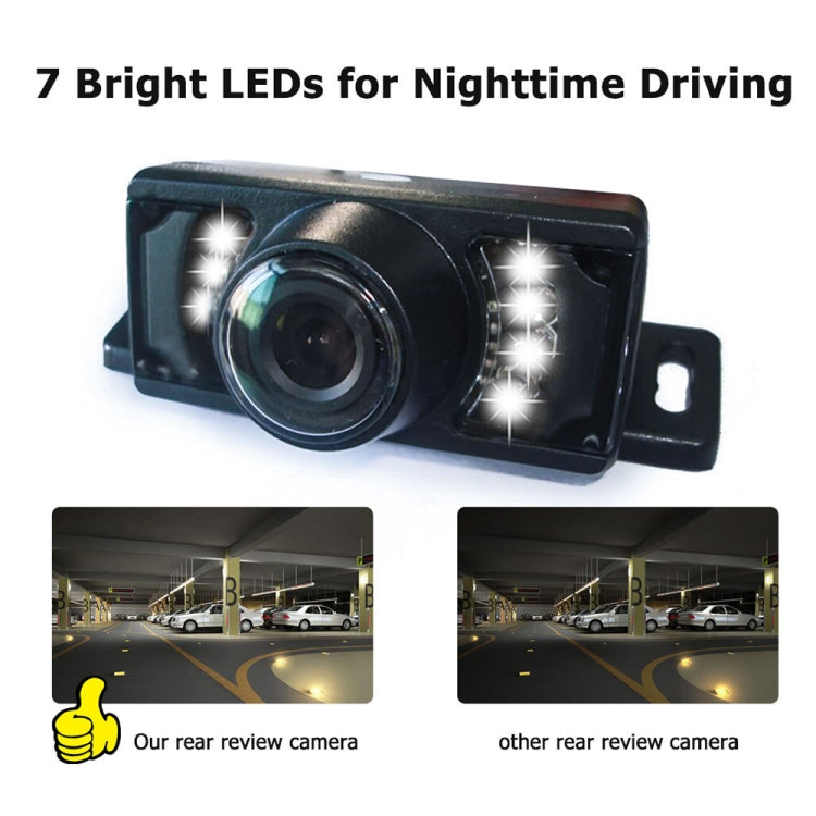 LED Sensor Car Rear View Camera, Support Color Lens/120 Degrees Viewable / Waterproof & Night Sensor function (E350)(Black)