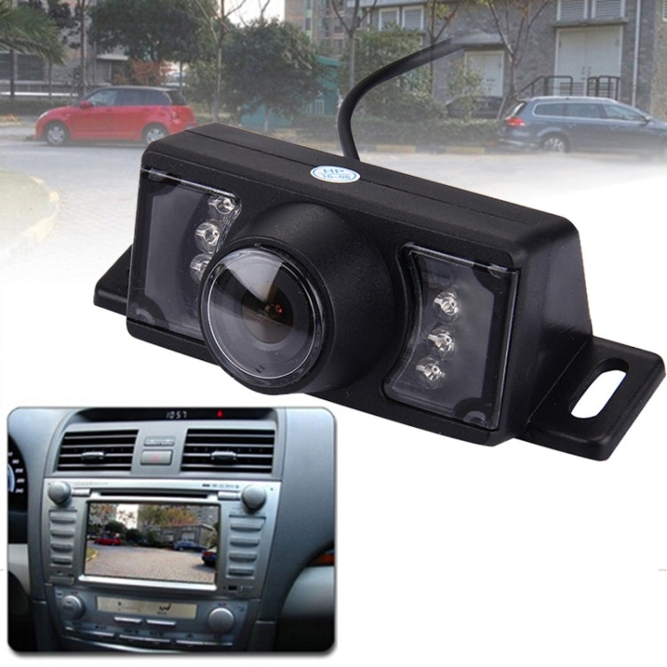 7 LED IR Infrared Waterproof Night Vision Rear View Camera for Car GPS, Wide viewing angle: 120 degree (DM320)(Black)