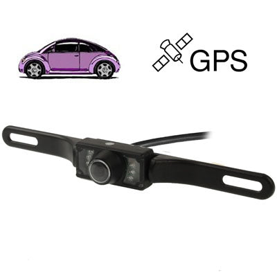 7 LED IR Infrared Waterproof Night Vision Rear View Camera for Car GPS, Wide viewing angle: 120 degree (DM700)(Black)