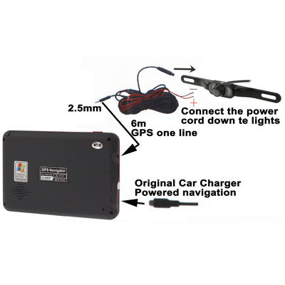 7 LED IR Infrared Waterproof Night Vision Rear View Camera for Car GPS, Wide viewing angle: 120 degree (DM800)(Black)