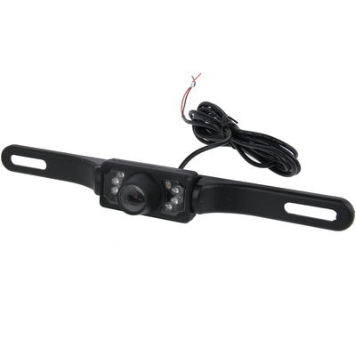 6 LED IR Infrared Waterproof Night Vision Wireless License Plate Frame Astern Backsight Rear View Camera , Support Installed in Car DVD Navigator or Car Monitor , Wide Viewing Angle: 140 degree (WD001)(Black)