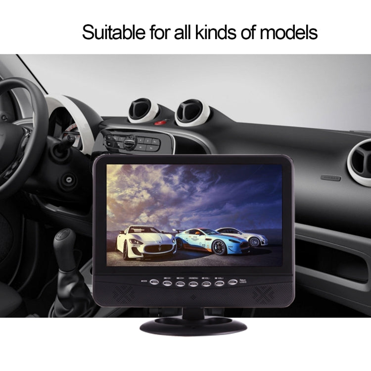 NS-701 7.5 inch Car Monitor Portable TV Player with Remote Controller, USB / SD (MP5) Interface, Support PAL-BG / DK / I / N / M, NTSC-M, SECAM-BG / DK, SECAM-L(Black)