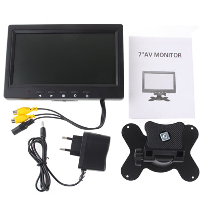7.0 inch Car Rearview LCD Monitor with Stand, 2 Channels AV Input