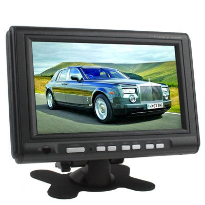 7.0 inch TFT LCD Widescreen Car Monitor with Stand, Support 3 Channels AV Input(Black)