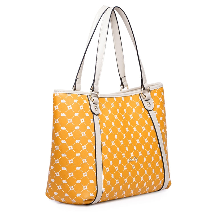 Just Star Fashion Elegant PU Leather Shoulder Bag Combination Set(Orange)