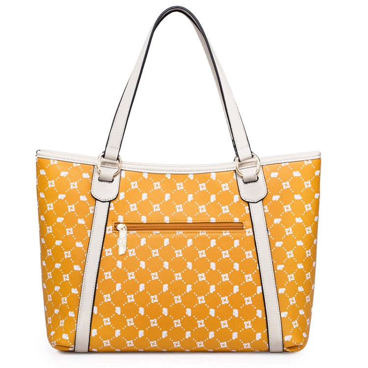 Just Star Fashion Elegant PU Leather Shoulder Bag Combination Set(Orange)