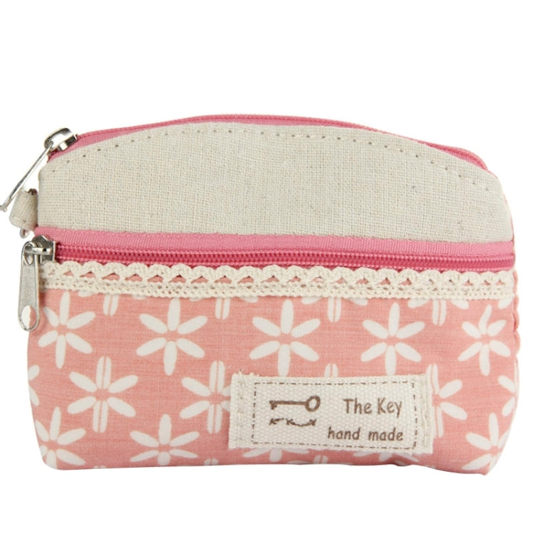 Six Leaves Grass Pattern Cloth Carrying Bag with Lace & Wrist Strap, Size: 12cm x 8cm