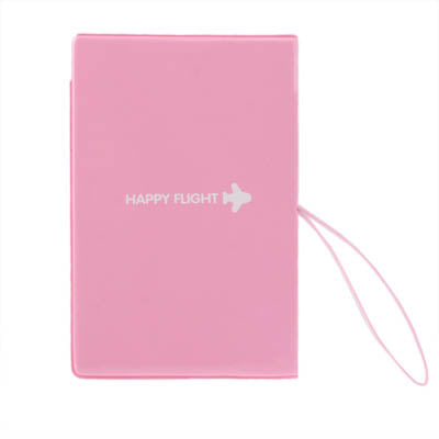 PU Leather Passport Holder with Card Slot, Pink