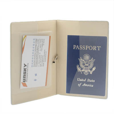 PU Leather Passport Holder with Card Slot, Pink
