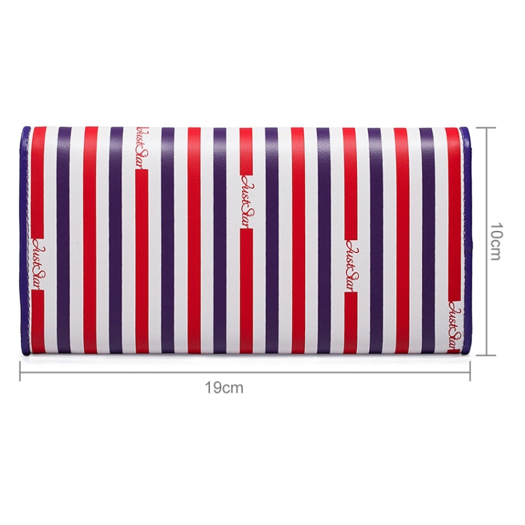 Just Star 3-fold Dreamlike Pattern Printing Long Wallet(Purple)