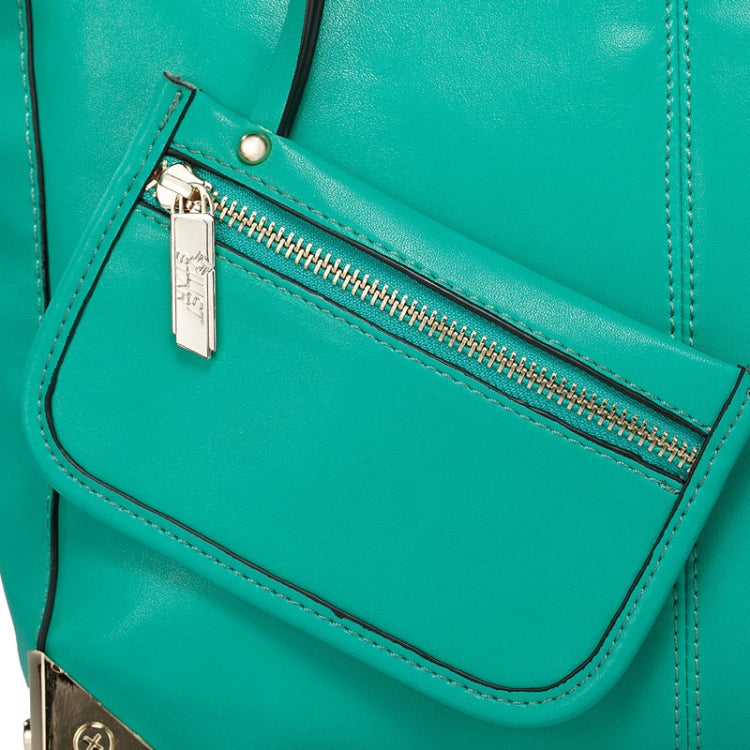 Simple Classic Wild PU Leather Lady Shoulder Bag (Green)