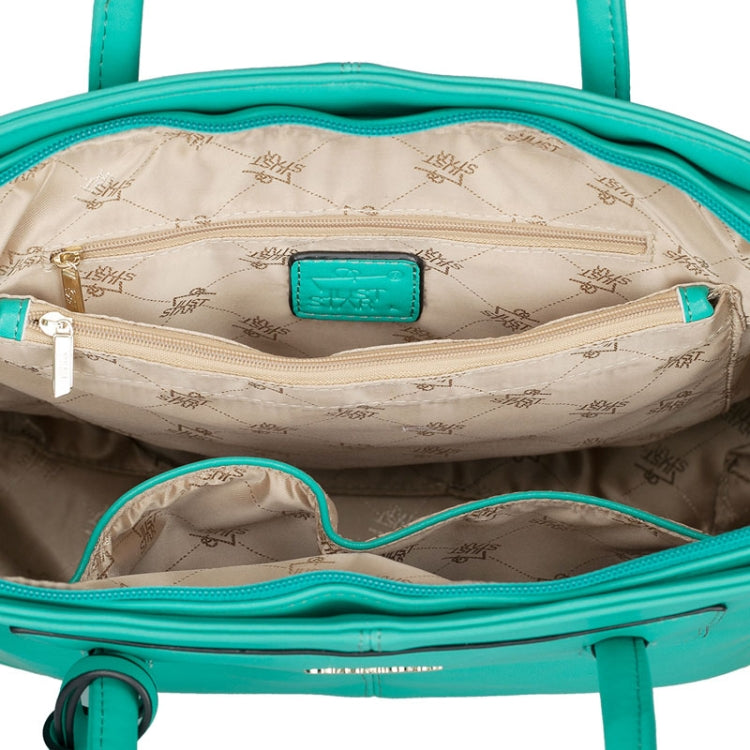 Simple Classic Wild PU Leather Lady Shoulder Bag (Green)