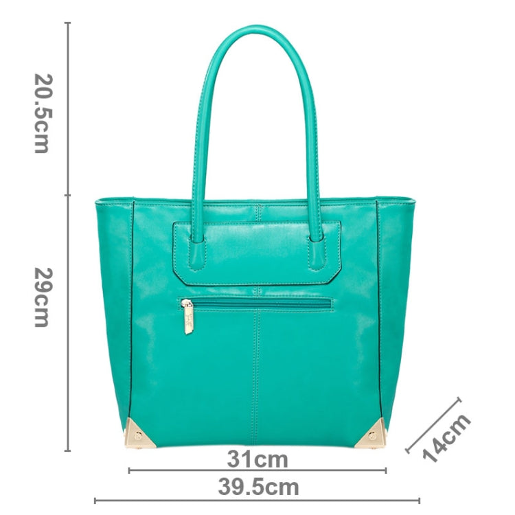 Simple Classic Wild PU Leather Lady Shoulder Bag (Green)