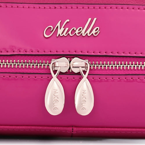 Stylish Genuine Leather Handbag / Single-shoulder Bag (Magenta)