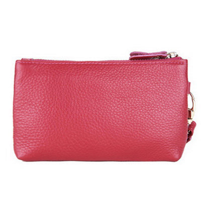 Leather Bling Continental Clutch Wallet Women Purse(Magenta)