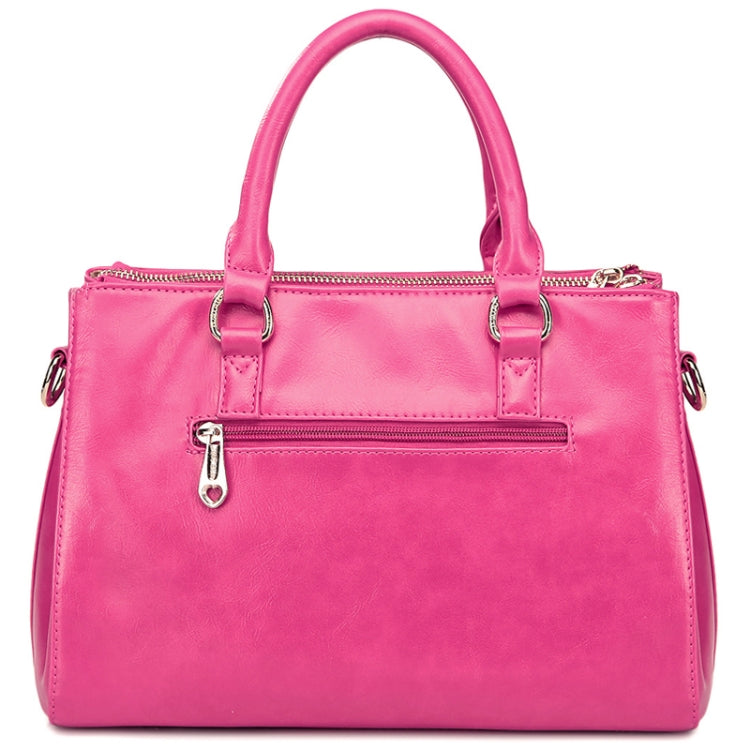 Stylish Weaving Pattern PU Leather Dual-use Bag(Magenta)