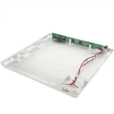 USB 2.0 External 12.7mm CD/DVD SATA Port Inhaled Drive Box,Silver(Silver)