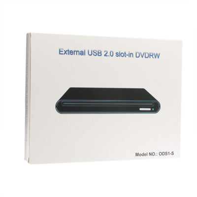 USB 2.0 External 12.7mm CD/DVD SATA Port Inhaled Drive Box,Silver(Silver)