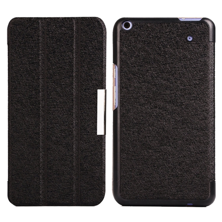 Silk Texture Leather Case with 3-folding Holder for Acer Iconia Talk S / A1-724