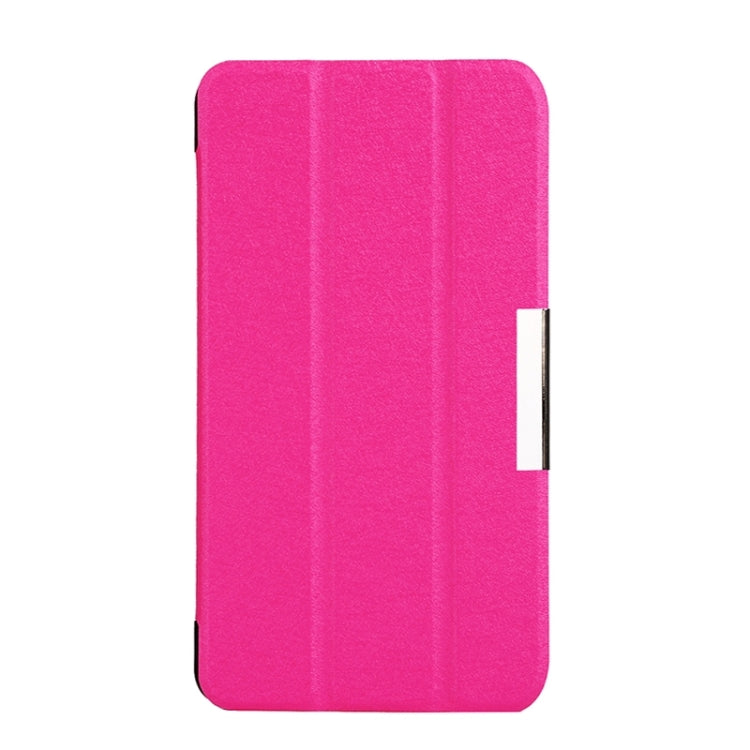 Silk Texture Leather Case with 3-folding Holder for Acer Iconia Talk S / A1-724