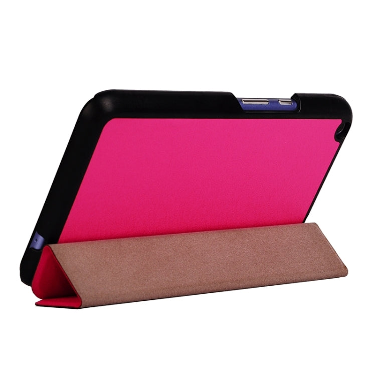 Silk Texture Leather Case with 3-folding Holder for Acer Iconia Talk S / A1-724