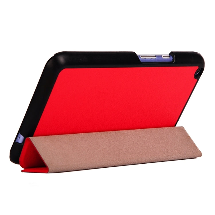 Silk Texture Leather Case with 3-folding Holder for Acer Iconia Talk S / A1-724