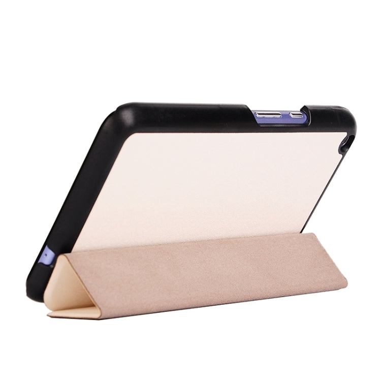 Silk Texture Leather Case with 3-folding Holder for Acer Iconia Talk S / A1-724