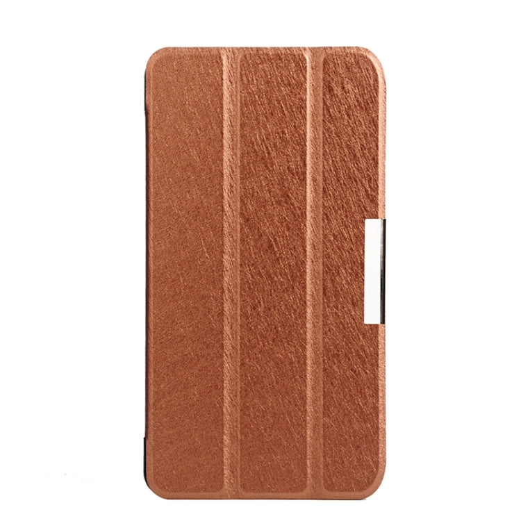 Silk Texture Leather Case with 3-folding Holder for Acer Iconia Talk S / A1-724