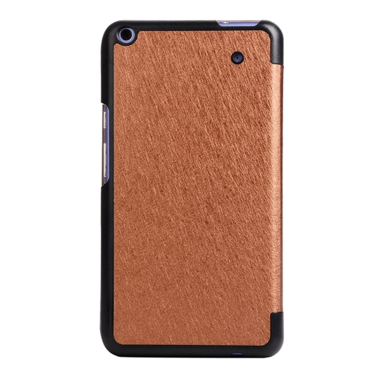 Silk Texture Leather Case with 3-folding Holder for Acer Iconia Talk S / A1-724