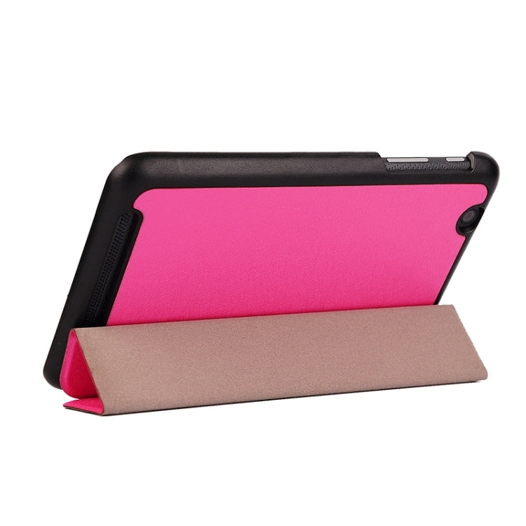Silk Texture Leather Case with 3-folding Holder for Acer Iconia One 7 / B1-750