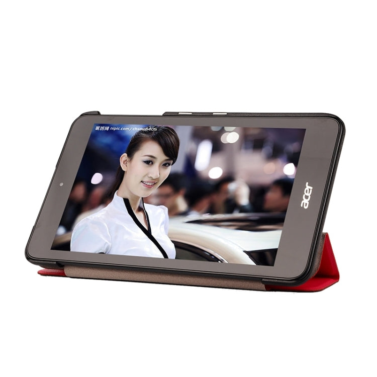 Crazy Horse Texture Leather Case with 3-folding Holder for Acer Iconia One 7 B1-750