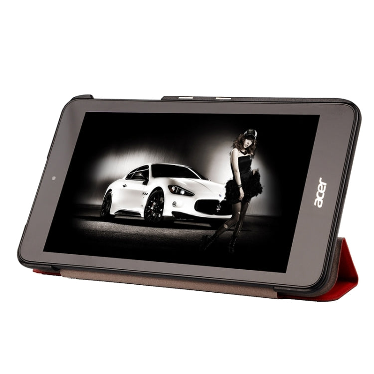 Crazy Horse Texture Leather Case with 3-folding Holder for Acer Iconia One 7 B1-750