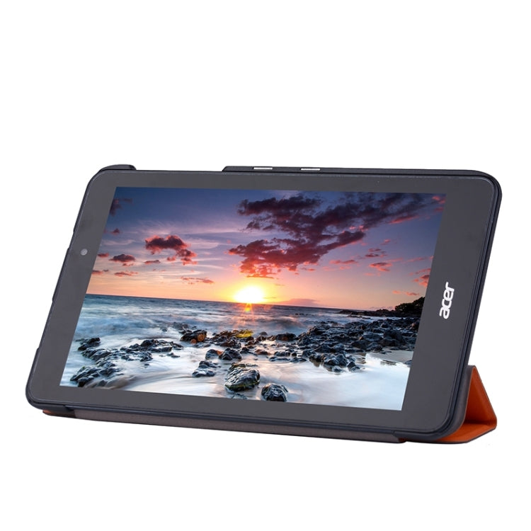 Crazy Horse Texture Leather Case with 3-folding Holder for Acer Iconia One 8 / B1-810