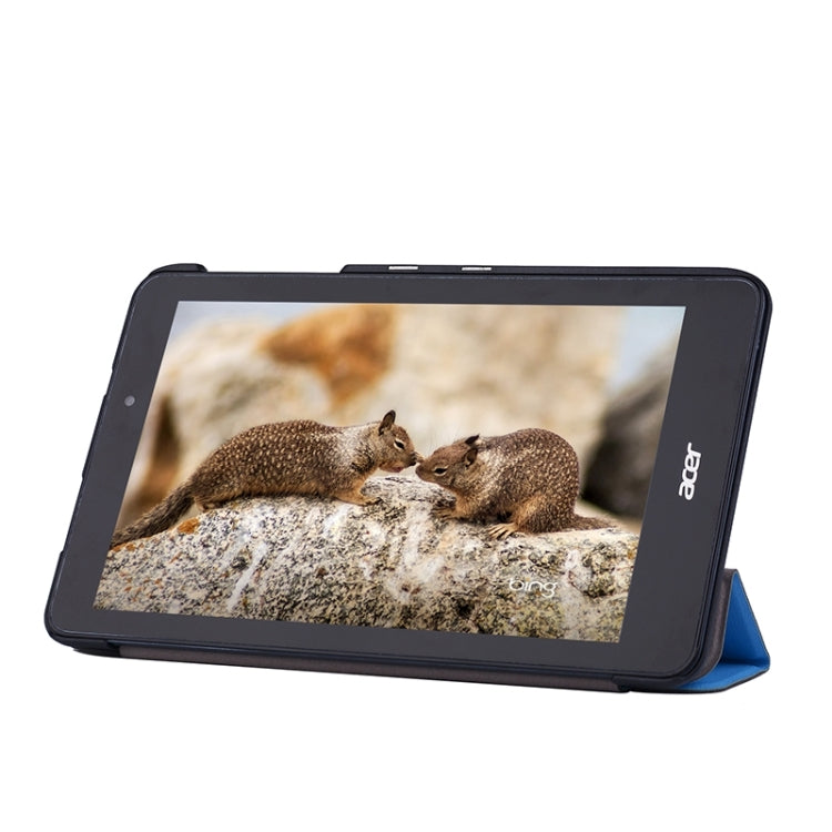 Crazy Horse Texture Leather Case with 3-folding Holder for Acer Iconia One 8 / B1-810