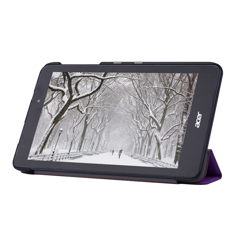 Crazy Horse Texture Leather Case with 3-folding Holder for Acer Iconia One 8 / B1-810