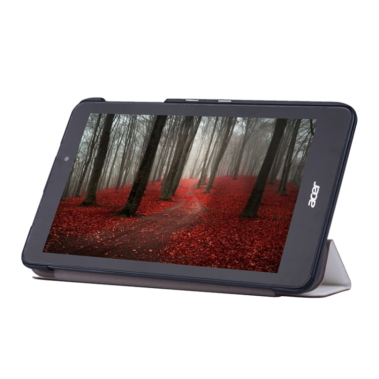 Crazy Horse Texture Leather Case with 3-folding Holder for Acer Iconia One 8 / B1-810