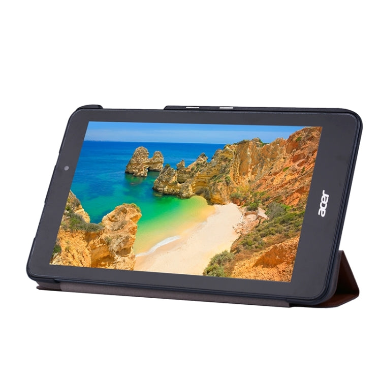 Crazy Horse Texture Leather Case with 3-folding Holder for Acer Iconia One 8 / B1-810