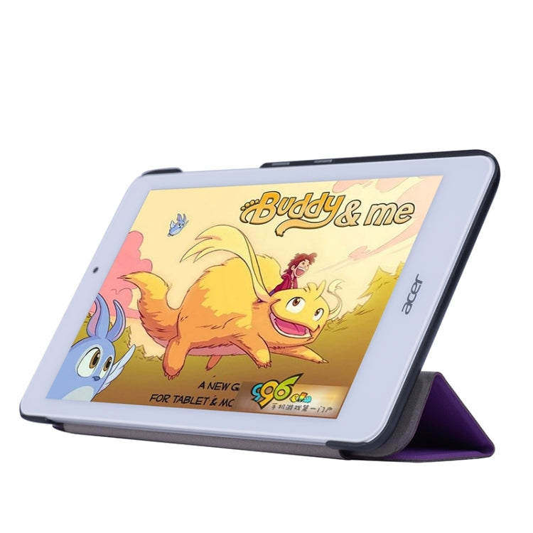 Crazy Horse Texture Leather Case with 3-folding Holder for Acer Inconia Tab 8 / W1-810