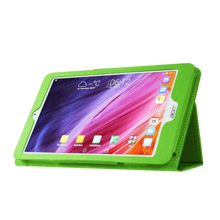 Litchi Texture Horizontal Flip Leather Case with Holder for Acer Iconia One 8 B1-820