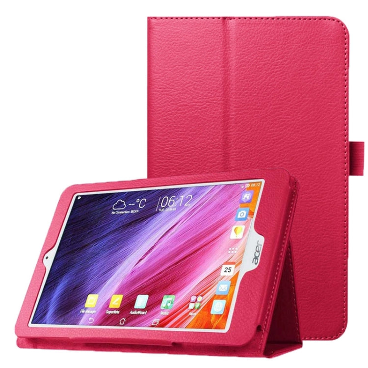 Litchi Texture Horizontal Flip Leather Case with Holder for Acer Iconia One 8 B1-820