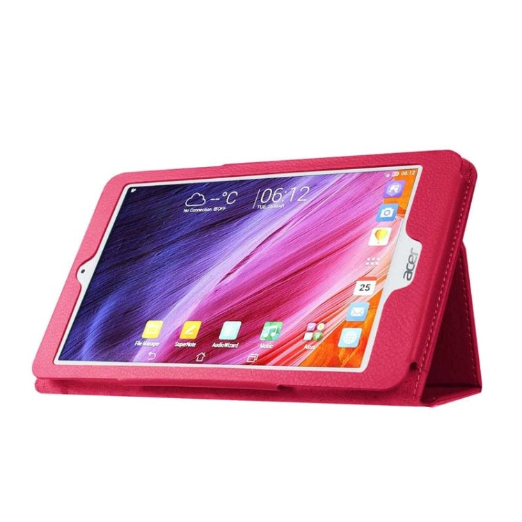 Litchi Texture Horizontal Flip Leather Case with Holder for Acer Iconia One 8 B1-820