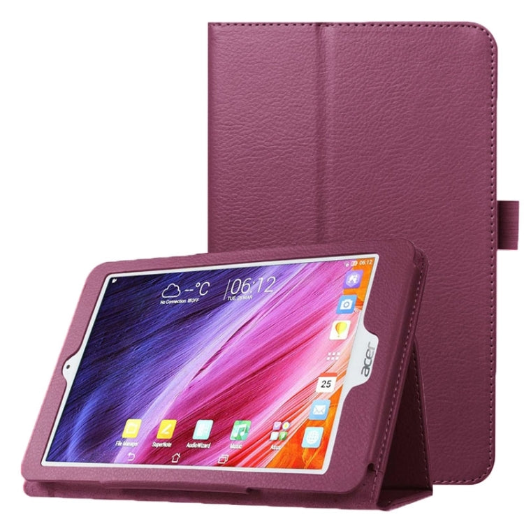 Litchi Texture Horizontal Flip Leather Case with Holder for Acer Iconia One 8 B1-820