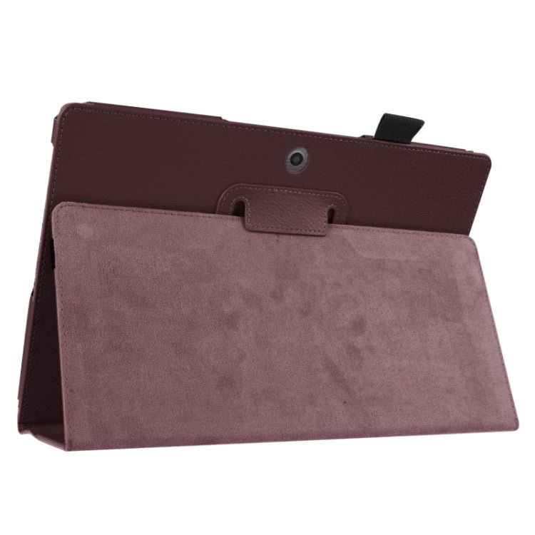 Litchi Texture 2-fold Horizontal Flip Leather Case with Holder for Acer Switch 10E AW3-013