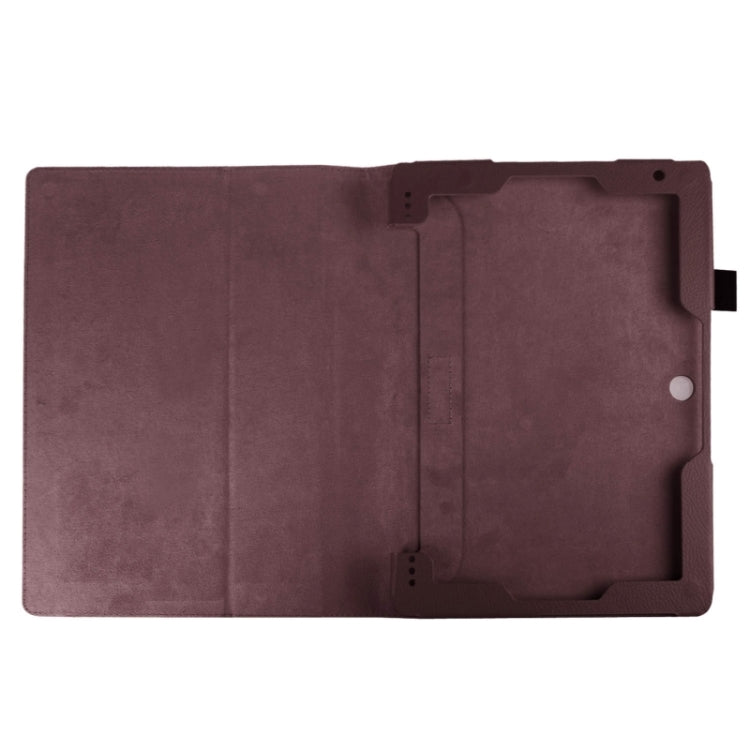 Litchi Texture 2-fold Horizontal Flip Leather Case with Holder for Acer Switch 10E AW3-013