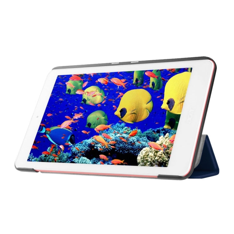 Custer Texture Horizontal Flip Leather Case with 3-folding Holder for Acer Iconia One 8 B1-820