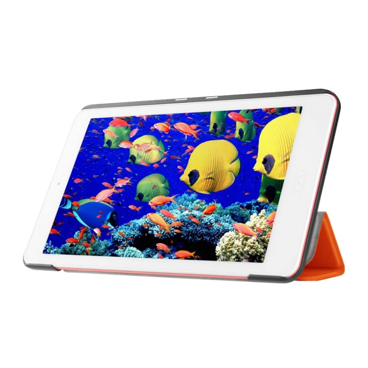 Custer Texture Horizontal Flip Leather Case with 3-folding Holder for Acer Iconia One 8 B1-820