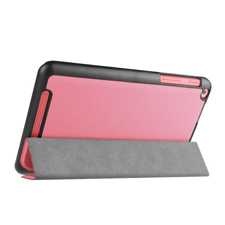 Custer Texture Horizontal Flip Leather Case with 3-folding Holder for Acer Iconia One 8 B1-820